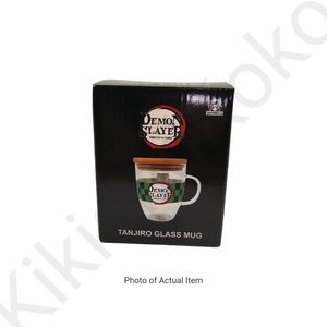 *LAST 1* NIB Demon Slayer: Kimetsu no Yaiba Hanafuda Glass Mug with Lid